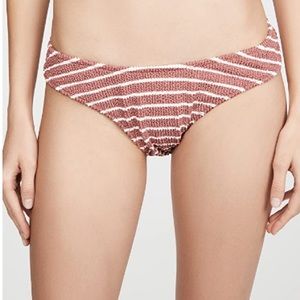 NEW Madewell Uma Scrunch Striped Bikini Bottoms